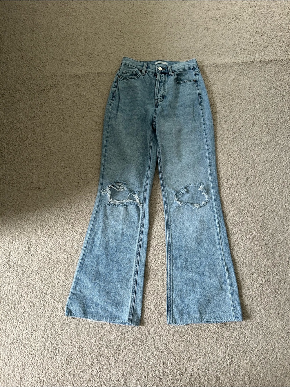 PacSun Light Blue Distressed Flare Jeans